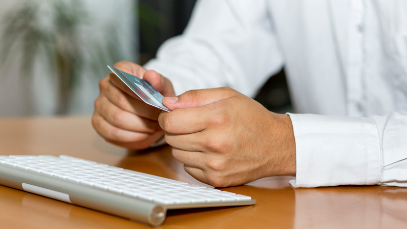 Online shopping with a credit card