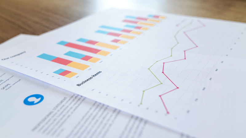Graph and line chart