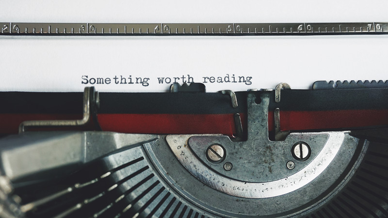 Black and red typewriter