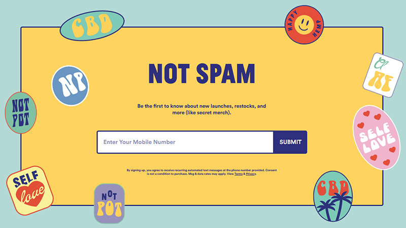 Not Pot homepage