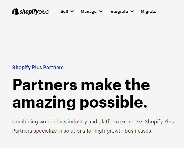 Shopify Plus Partners