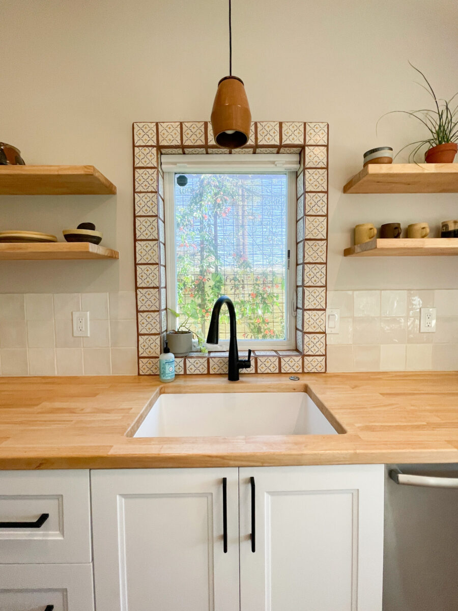 Backyard office kitchen vines windows casita